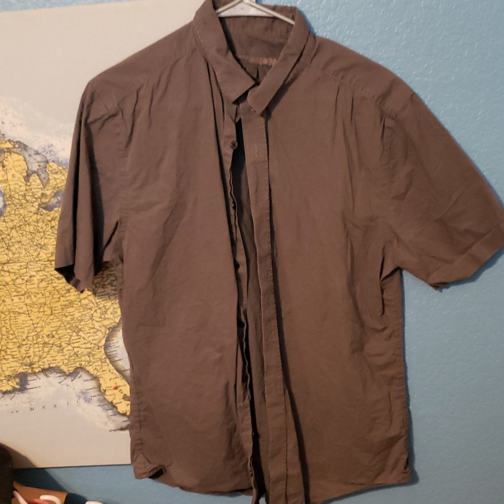Old Navy Grey Button Down Shirt
